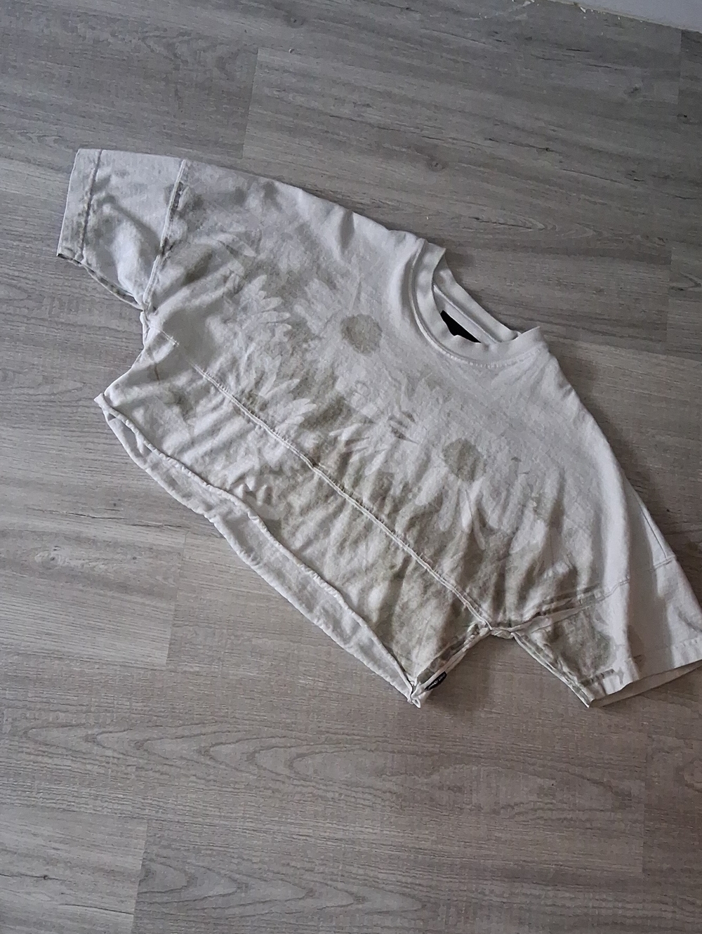 Spirit Jersey Daisy Woodstock Cropped Oversized Tee, xs-m, 100% cotton, vintage